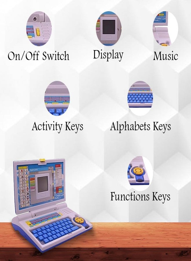 GoldiMec India English Learner Power Educational Notebook Laptop 20 Fun Activities Games Enhanced Skills of Children for Boys and Girls Educational Laptop - Image 3